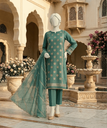 3 Piece Embroidered Suit- Vol-2