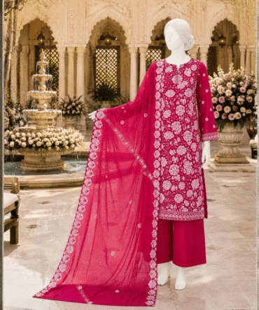 3 Piece Embroidered Suit- Vol-1