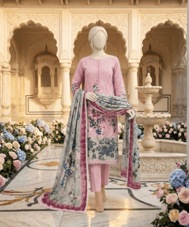 3 Piece Embroidered Suit- Vol-5