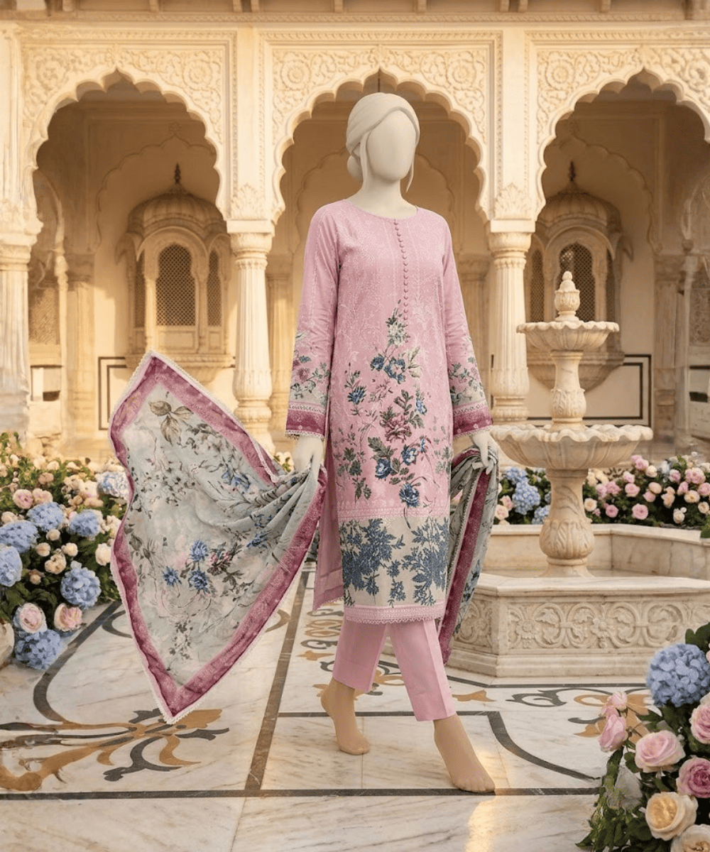 3 Piece Embroidered Suit- Vol-5 - Image 2