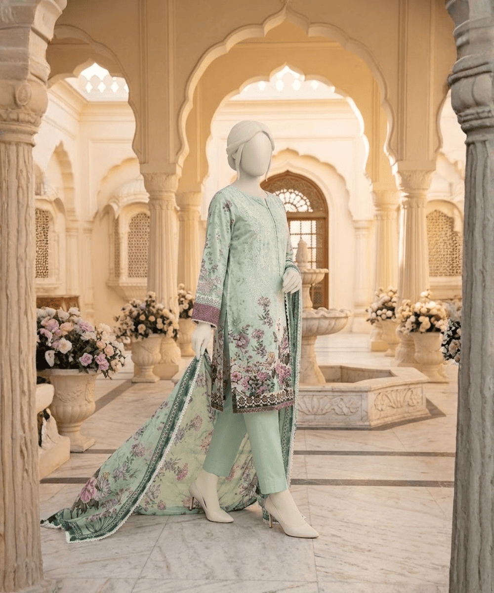 3 Piece Embroidered Suit- Vol-8 - Image 2