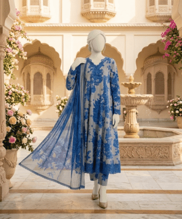 3 Piece Embroidered Suit- Vol-9