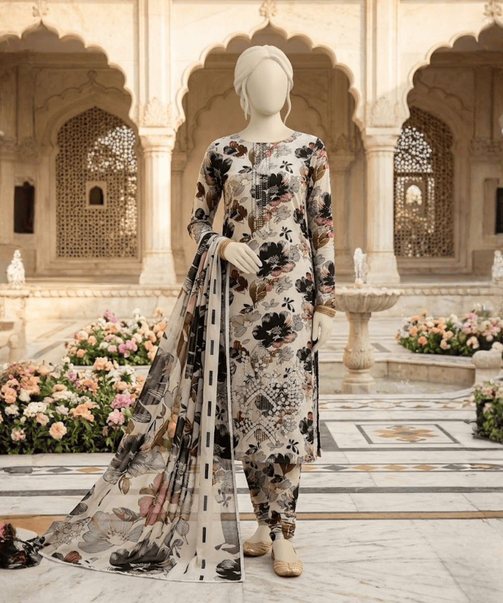 3 Piece Printed Suit- Vol-2