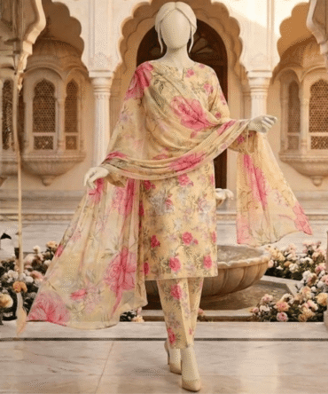 3 Piece Embroidered Suit- Vol-4