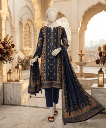 Winter Printed 3-Piece Suit-Vol-1