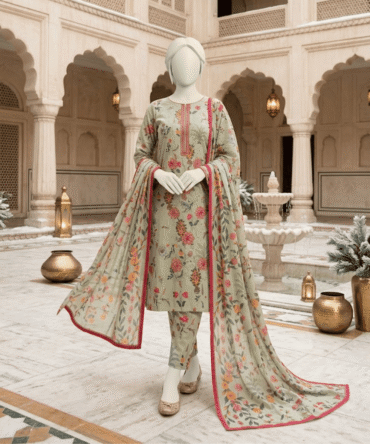 Winter Printed 3-Piece Suit-Vol-5