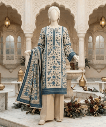Winter Printed 3-Piece Suit-Vol-2