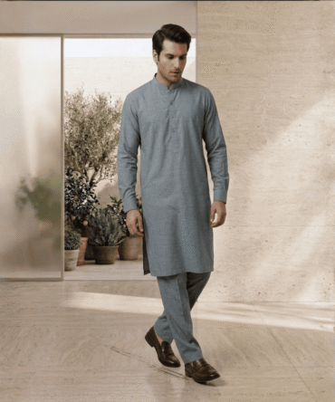 Premium Gray Men’s unstitched fabric